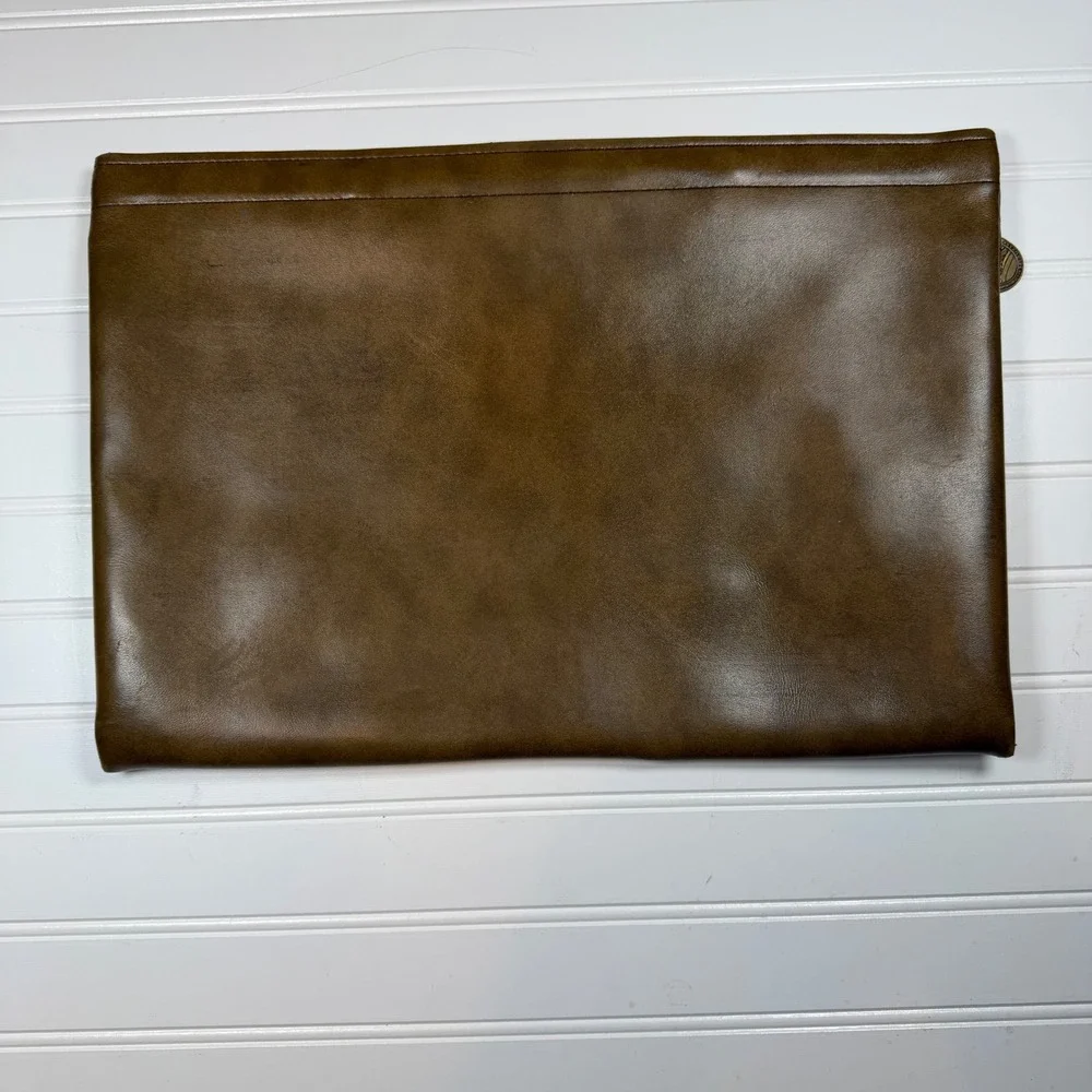Vtg Hazel McDonnell Douglas Astronautics Co Leather Portfolio Case Document Bag